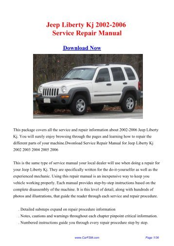 2004 Jeep Liberty Manual Pdf